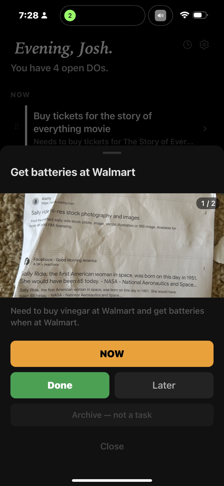 DO detail action sheet